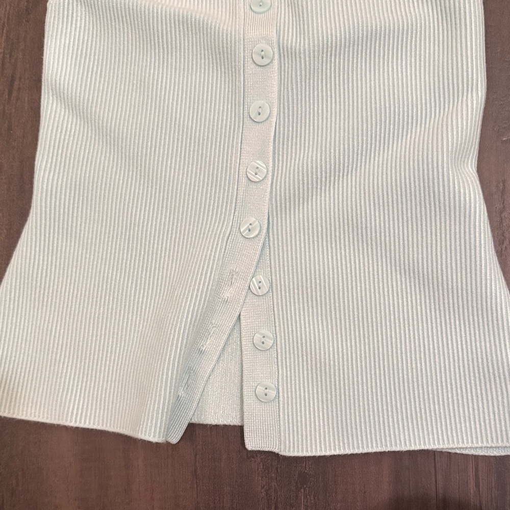 Abercrombie & Fitch Light Blue Ribbed Tube Top - Picture 4 of 5